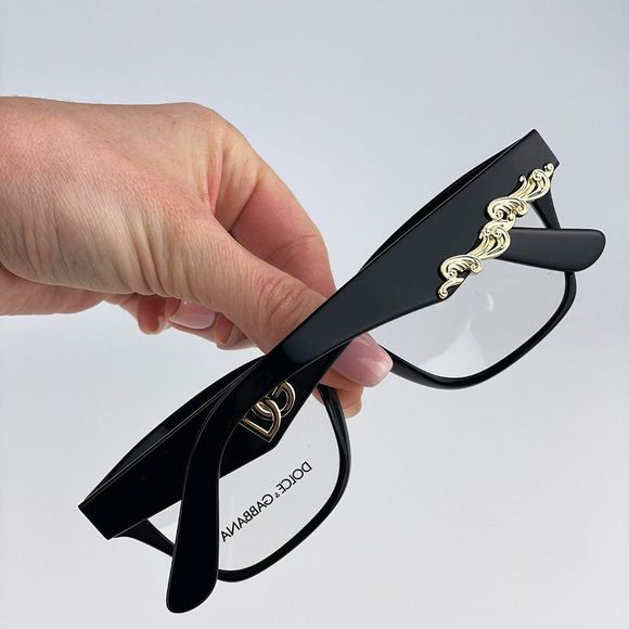 D&G DG3370 501 Eyeglasses Black Square Women - Picture 1 of 12